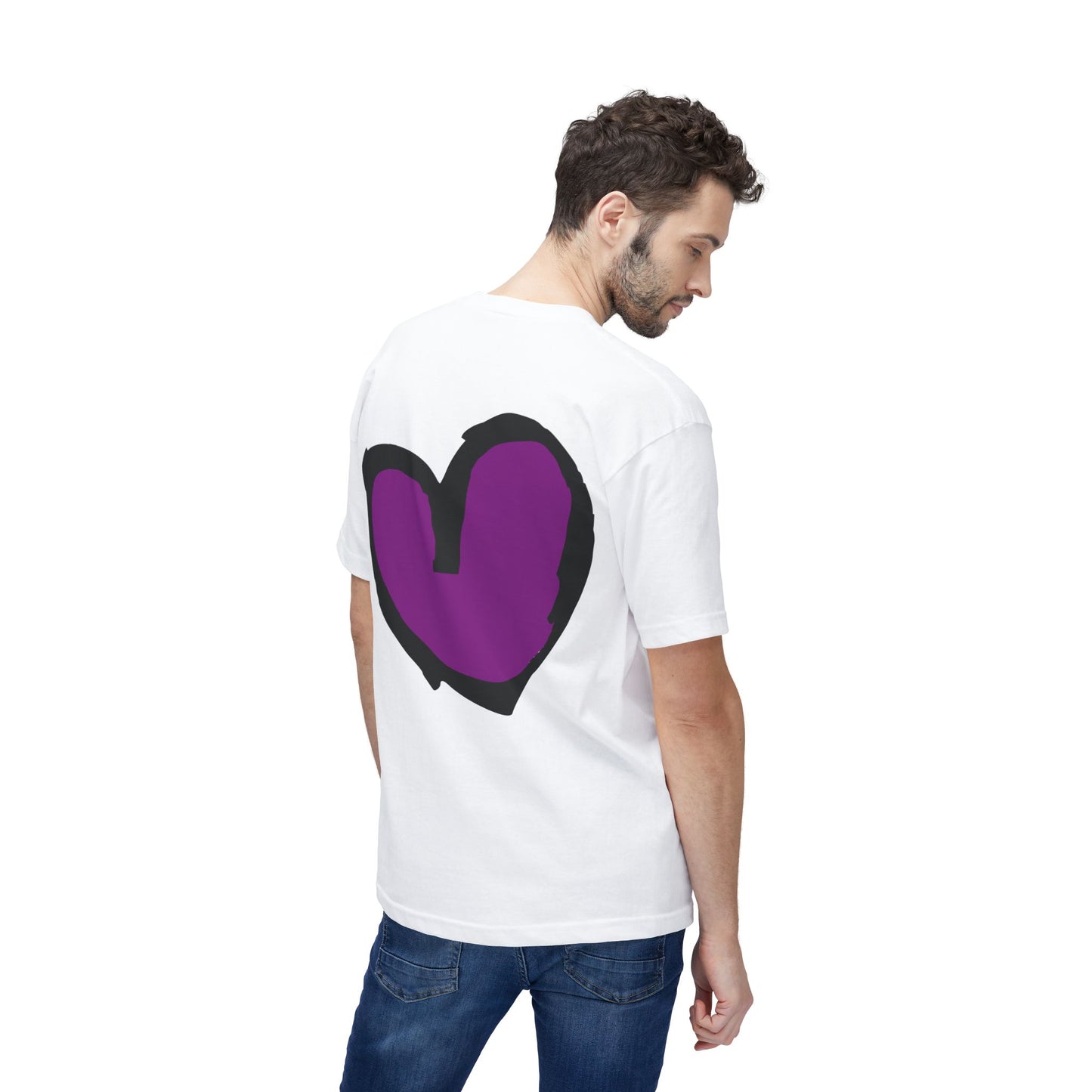 Valentine's Meowlintines Day Inseparable lovers Purple Heart Back