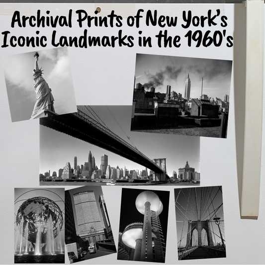 Limited Edition NYC Iconic landmarks 60's era photos, Giclée Reprints on Hahnemühle paper |Unframed