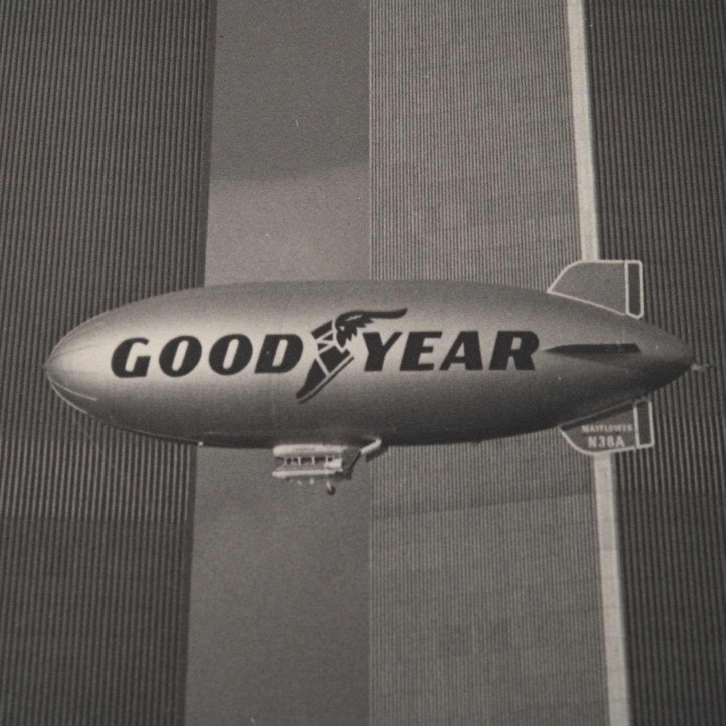 Twin Towers Good Year Blimp 13"x19" Reprint on Hahnemühle paper |Unframed Limited Edition