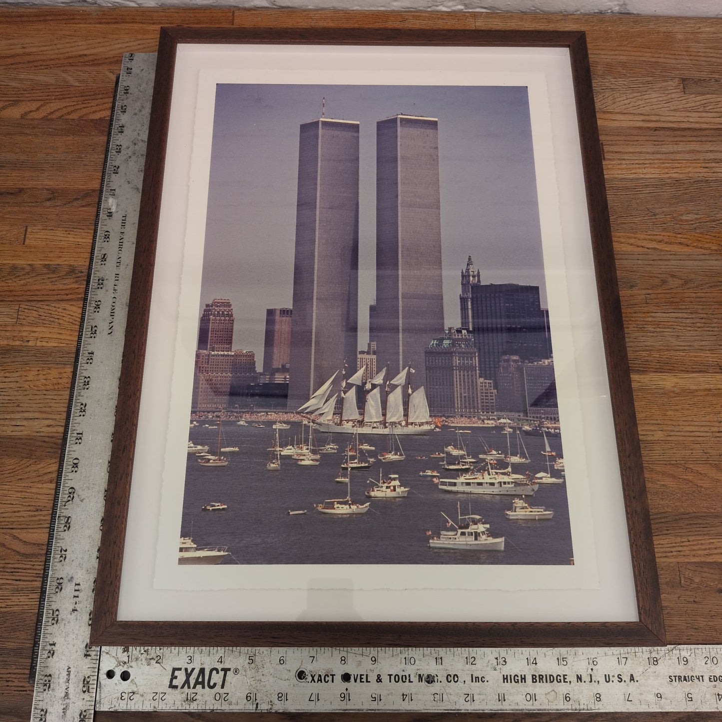 Twin towers Juan Sebastian de Elcano Framed Print