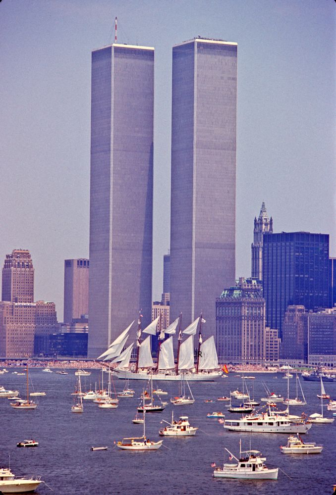 Twin towers Juan Sebastian de Elcano Framed Print