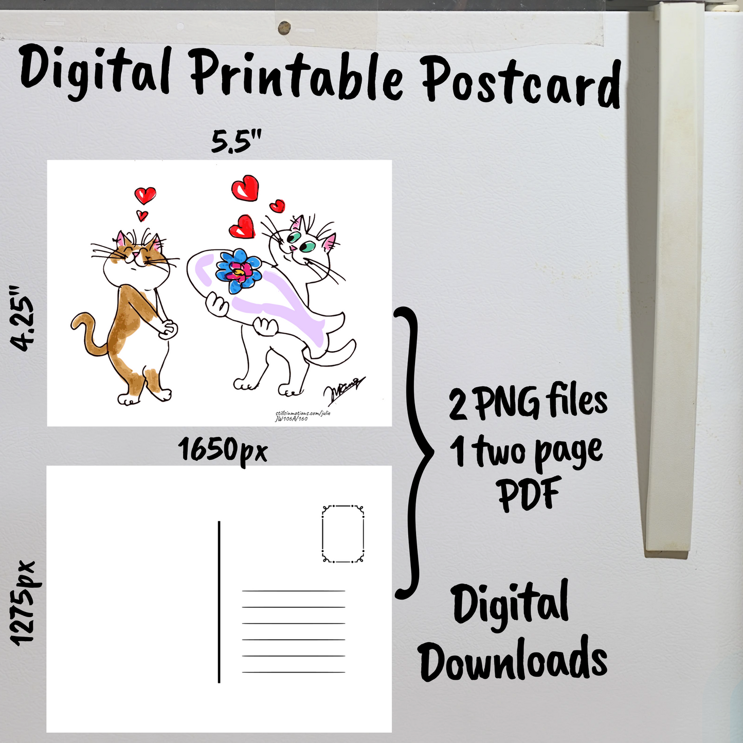 Birthday Gifting Digital Printable Postcards Set
