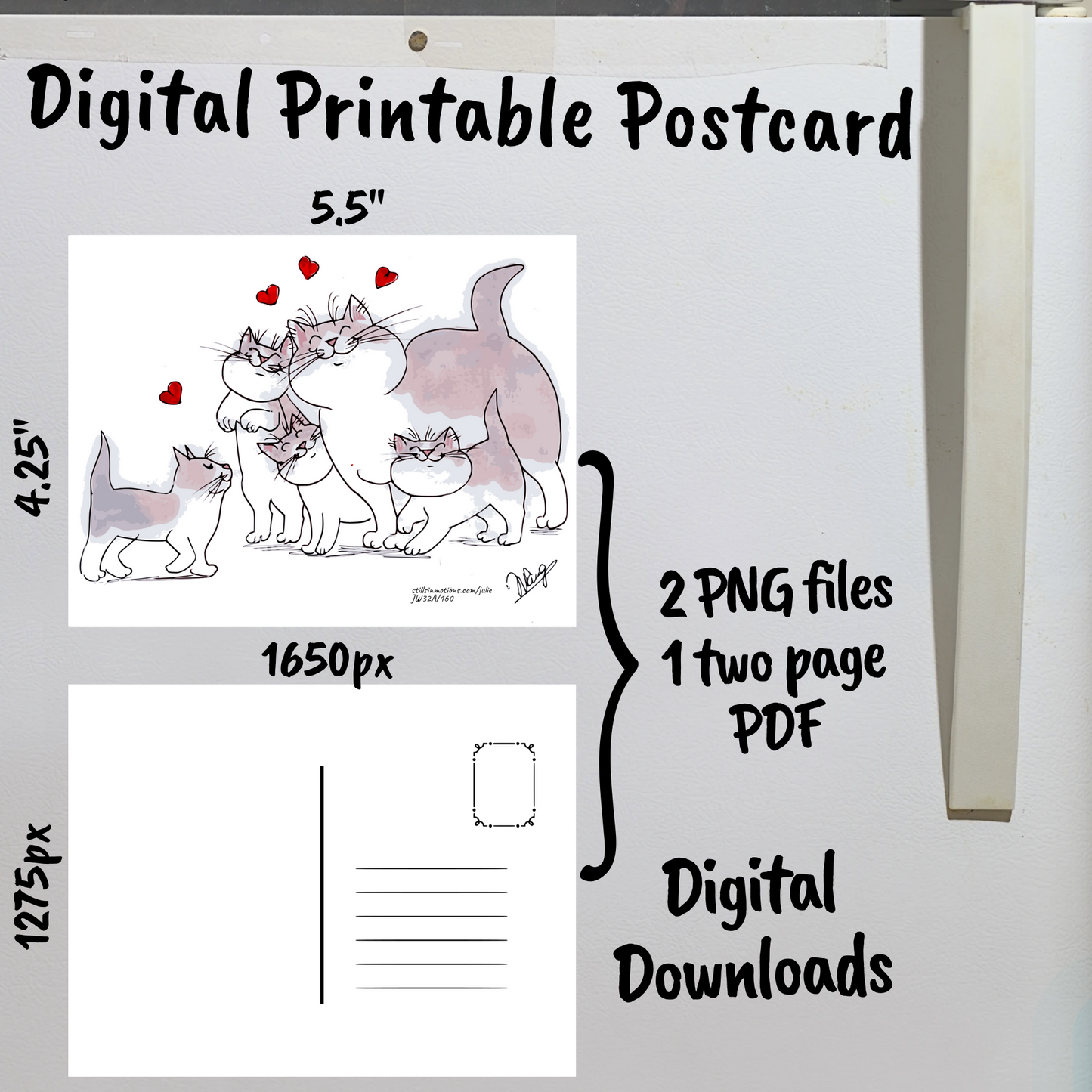Father's Day Digital Printable Postcard